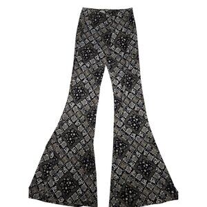 Hi Roomie‎ Printed Flared Pants (M) - Retro Vibes: Y2K 70s Excellent Condition!